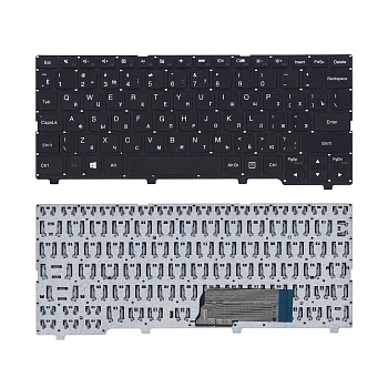 Клавиатура для ноутбука Lenovo IdeaPad 100S-11IBY, черная, без рамки