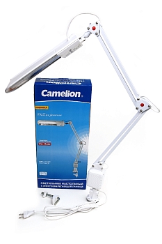 Светильник Camelion KD-017С белый (на струбцине)