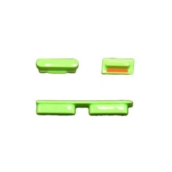 Комплект кнопок для iPhone 5C (ON-OFF/громкости/режимов звонка) зеленый
