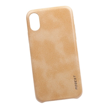 Защитная крышка "G-Case" для Apple iPhone X ELite Series, кожа, бежевая (коробка)
