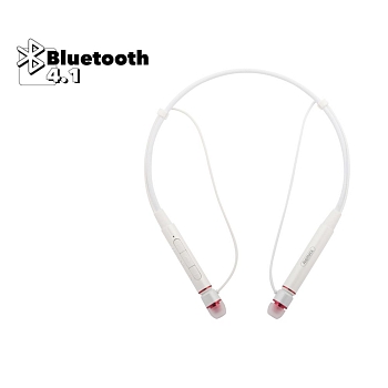 Bluetooth гарнитура вставная спортивная Remax RB-S6 стерео, белая