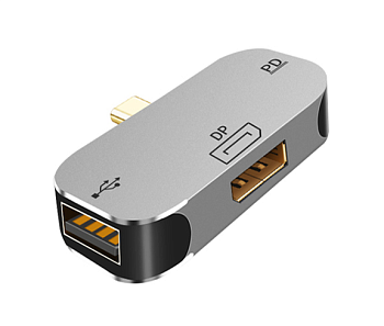 Адаптер Type C на Displey Port + USB + PD