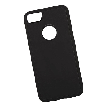 Защитная крышка "LP" для Apple iPhone 7, 8 "Термо-радуга" черная-голубая (европакет)