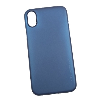 Защитная крышка "K-DOO" для Apple iPhone X Air Skin 0, 33 mm, синяя матовая (коробка)