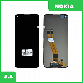 LCD дисплей для Nokia 5.4 (TA-1337) в сборе с тачскрином, черный (оригинал)