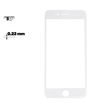 Защитное стекло Remax Four Beasts Tempered Glass для телефона Apple iPhone 7 Plus, 8 Plus с рамкой, белый