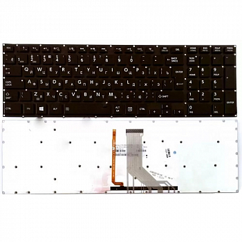 Клавиатура для ноутбука Toshiba Satellite P50-B, P50T-B, P55-B, P55T-B черная, с подсветкой