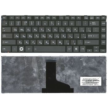 Клавиатура для ноутбука Toshiba Satellite C40, C40D, C45, C45D, черная, с рамкой