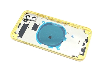 Задняя крышка (корпус) в сборе с рамкой для Apple iPhone 11, yellow