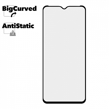 Защитное стекло для Samsung Galaxy A03S Super max Anti-static big curved glass