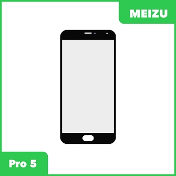 Стекло + OCA пленка для переклейки Meizu Pro 5, черный