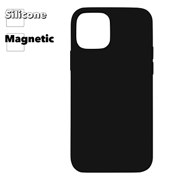 Силиконовый чехол для iPhone 12, 12 Pro "Silicone Case" with MagSafe (Black)