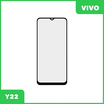 Стекло + OCA пленка для переклейки Vivo Y22 (черный)