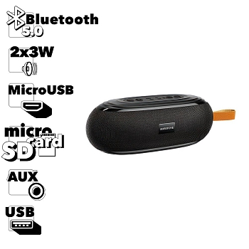 Bluetooth колонка Borofone BR9 Erudite Sports Wireless Speaker, черный
