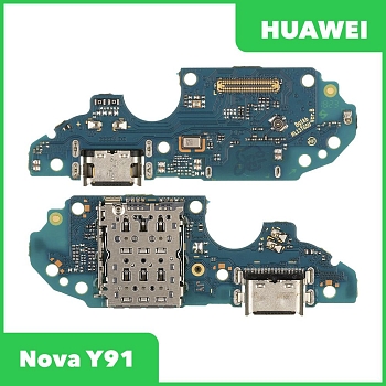 Разъем зарядки для телефона Huawei Nova Y91 (STG-LX1), микрофон