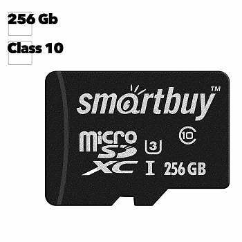 Карта памяти SmartBuy Micro SD 256Гб (class 10) с адаптером