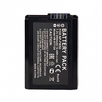 Аккумулятор NP-FW50 для фотоаппарата Sony Alpha A7, 7.4В, 2000мАч, Li-ion