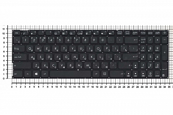 Клавиатура для ноутбука Asus X541, черная