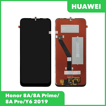 LCD дисплей для Huawei Honor 8A, 8A Prime, 8A Pro, Y6 2019 в сборе с тачскрином, оригинал (черный)