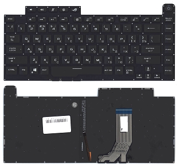 Клавиатура для ноутбука Asus ROG Strix Scar III G512, L 3 PLUS, G531 S5D, G531GT, G531G, черная с подсветкой