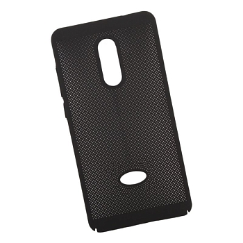Защитная крышка для Xiaomi Redmi Note 4"LP" Сетка Soft Touch, черный (европакет)