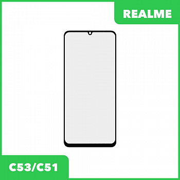 G+OCA PRO стекло для переклейки Realme C53, C51 (RMX3760, RMX3830) (черный)