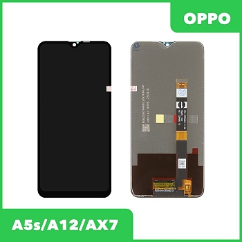 LCD дисплей для Oppo A5s, A12, AX7, Realme 3 с тачскрином (черный) 100% оригинал
