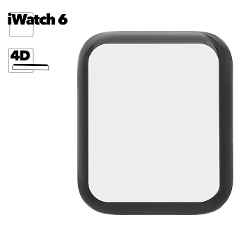 Защитное стекло для Apple Watch 6 COTEetCI 4D Steel Film Full Glue Glass 40 мм. (черный)