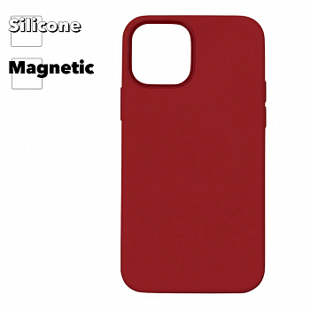 Силиконовый чехол для iPhone 12, 12 Pro "Silicone Case" with MagSafe (RED)
