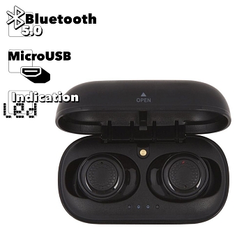TWS Bluetooth гарнитура вставная стерео Remax Wireless Bluetooth Headset TWS-2, черная