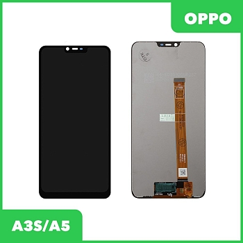 LCD дисплей для Oppo A3S, A5 в сборе с тачскрином (черный)
