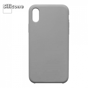 Силиконовый чехол для iPhone X, Xs "Silicone Case" (серый, блистер) 23