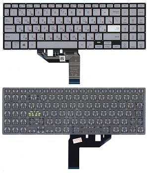 Клавиатура для ноутбука Asus VivoBook X513E серебристая