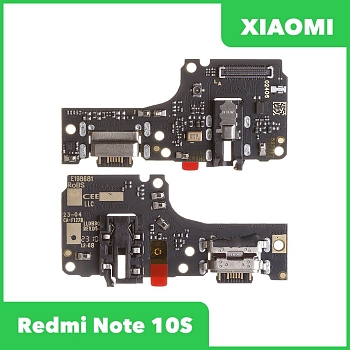 Разъем зарядки для телефона Xiaomi Redmi Note 10S и разъем гарнитуры с микрофоном (оригинал)