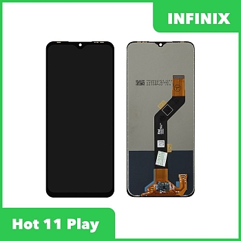 LCD дисплей для Infinix Hot 11 Play в сборе с тачскрином (черный)