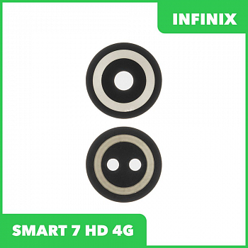 Стекло задней камеры для Infinix SMART 7 HD 4G (черный)