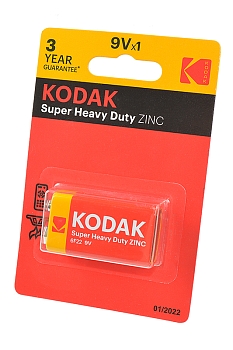 Батарейка (элемент питания) Kodak Extra Heavy Duty 6F22 BL1, 1 штука
