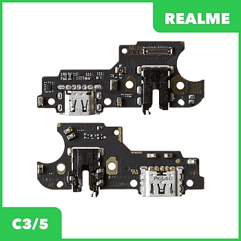 Разъем зарядки для телефона Realme C3, Realme 5, микрофон