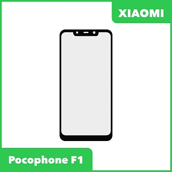 Стекло + OCA пленка для переклейки Xiaomi Pocophone F1, черный