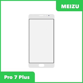 Стекло + OCA пленка для переклейки Meizu Pro 7 Plus, белый