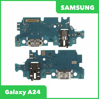 Системный разъем (разъем зарядки) для Samsung Galaxy A24 SM-A245, микрофон