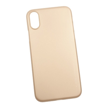 Защитная крышка "K-DOO" для Apple iPhone X Air Skin 0, 33 mm, золотая матовая (коробка)
