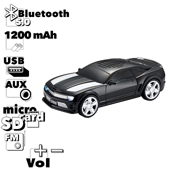 Колонка беспроводная Bluetooth WSTER WS-592 Camaro MicroSD/USB//FM (черная)