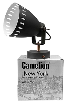 Светильник Camelion WML-428-1 C02 настенный, чёрный